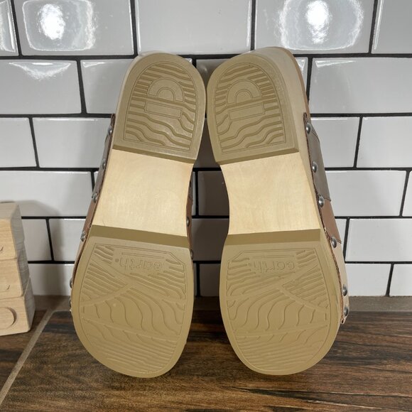 Earth Pine Tiga Womens Size 8.5 Shoes Multicolor Leather Platform Slide Sandal - Picture 9 of 16